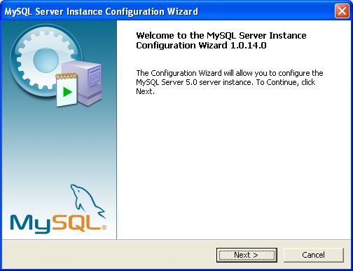 Launch the MySQL Server Instance Configuration Wizard.